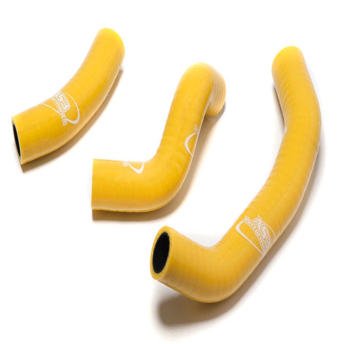 SUZUKI RM 250 1988 AS3 PERFORMANCE SILICONE RADIATOR HOSES YELLOW