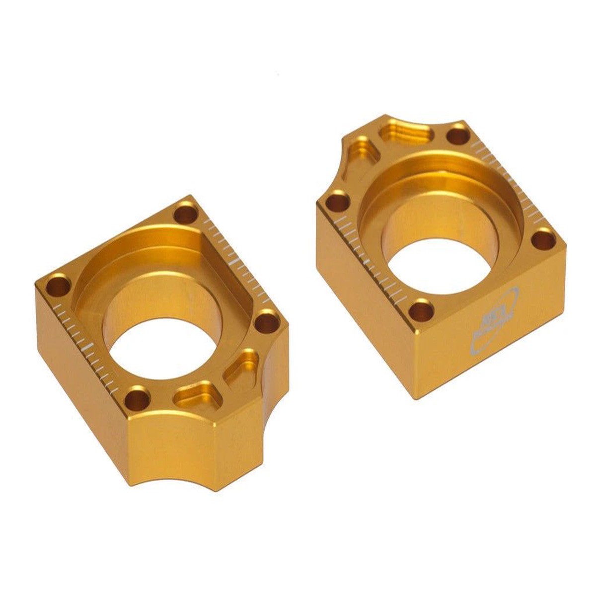SUZUKI RMZ 250 2007-2024 RMZ 450 2005-2024 RMX 450 Z 2010-2019 AS3 CHAIN ADJUSTERS REAR AXLE BLOCKS YELLOW