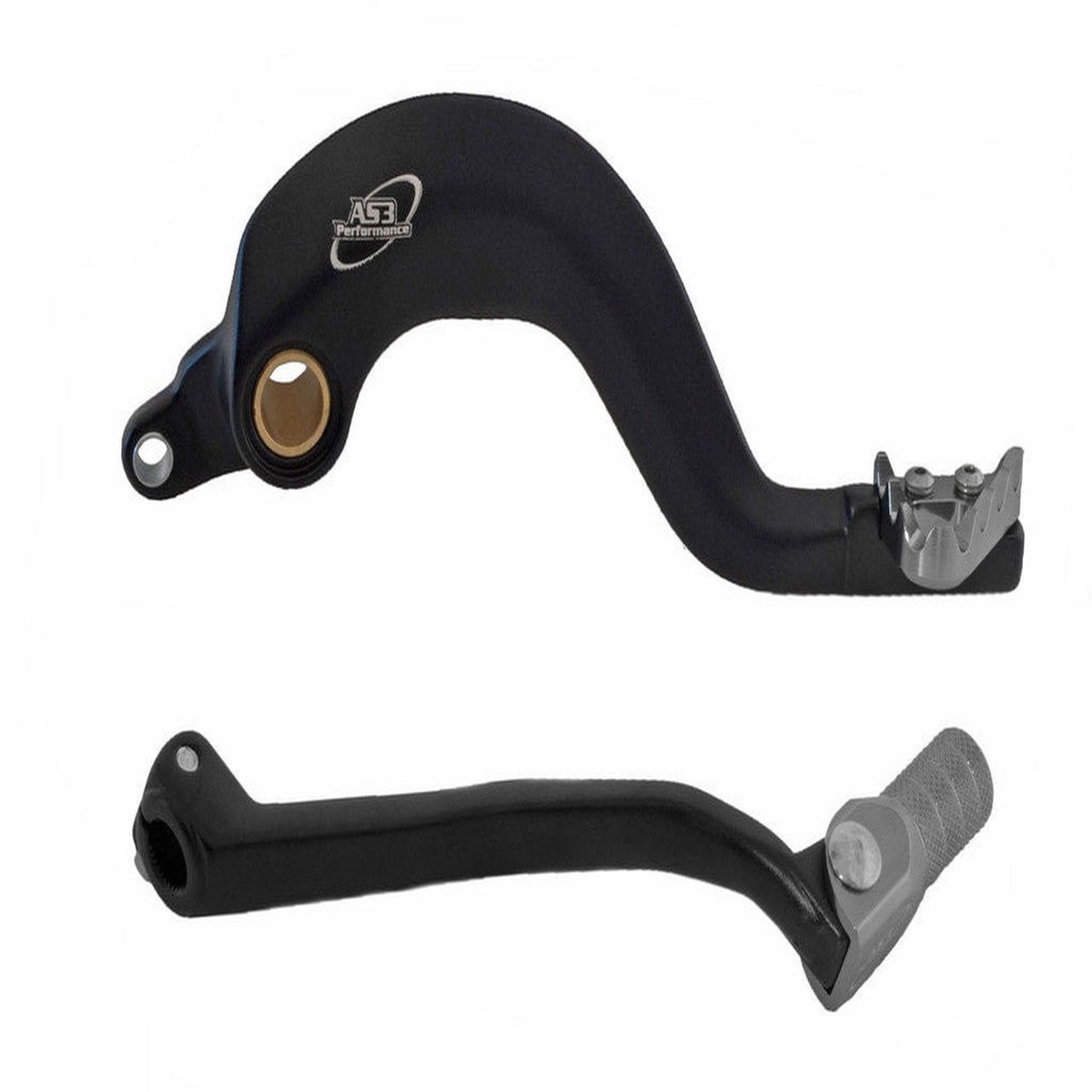 YAMAHA YZ 250 1998-2004 AS3 FACTORY SERIES FORGED REAR BRAKE PEDAL and GEAR LEVER BLACK