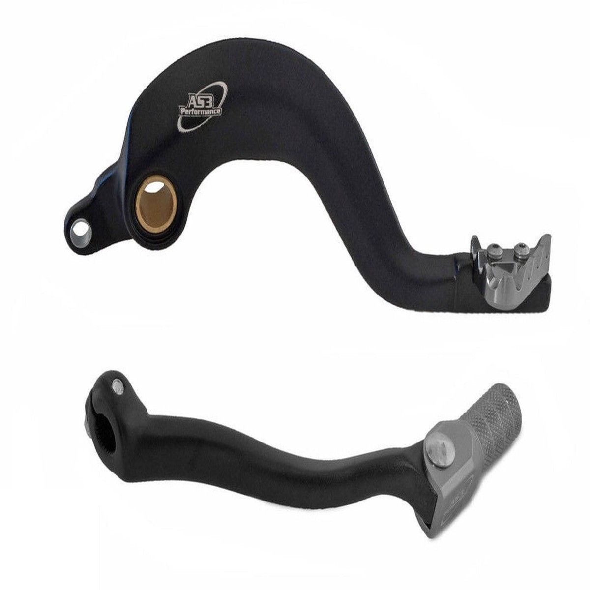 YAMAHA YZ WR 250 400 426 450 F 1998-2004 AS3 FORGED REAR BRAKE PEDAL and GEAR LEVER BLACK