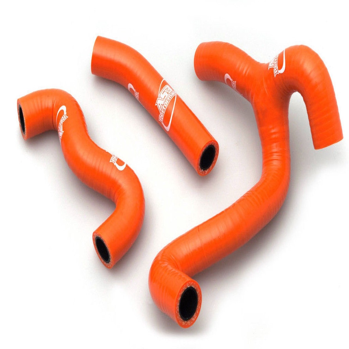 KTM 50 SX 2012-2023 AS3 PERFORMANCE SILICONE RADIATOR HOSES ORANGE