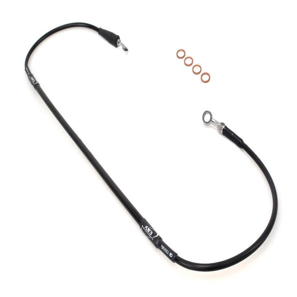 YAMAHA YZ 250 F 2014-2023 YZ 450 F 2014-2022 YZ 250 450 FX 2015-2023 AS3 VENHILL BRAIDED FRONT BRAKE LINE HOSE BLACK