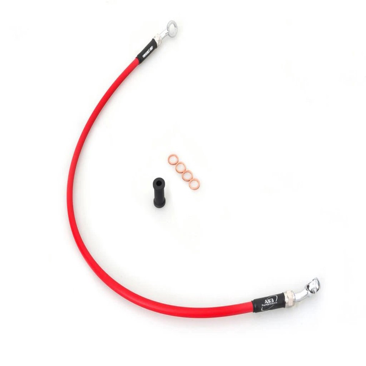 SUZUKI LTZ 400 2003-2007 LTR 450 2006-2007 AS3 VENHILL BRAIDED REAR BRAKE LINE HOSE RED