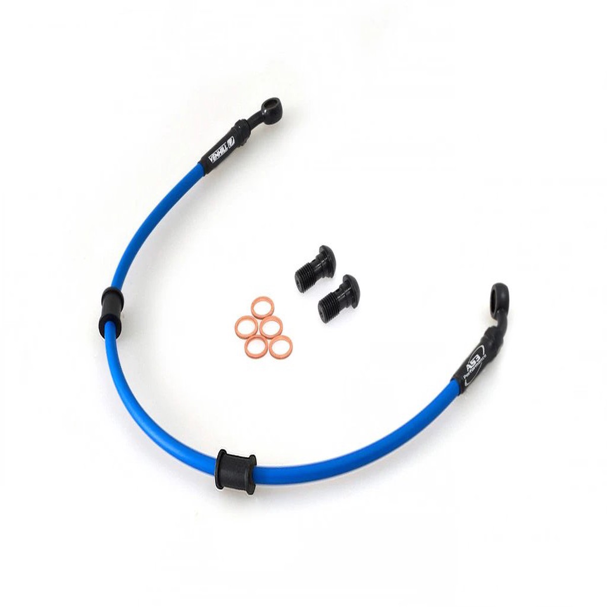 SUZUKI GSXR 600 2001-2003 AS3 VENHILL BRAIDED REAR BRAKE LINE HOSE BLUE