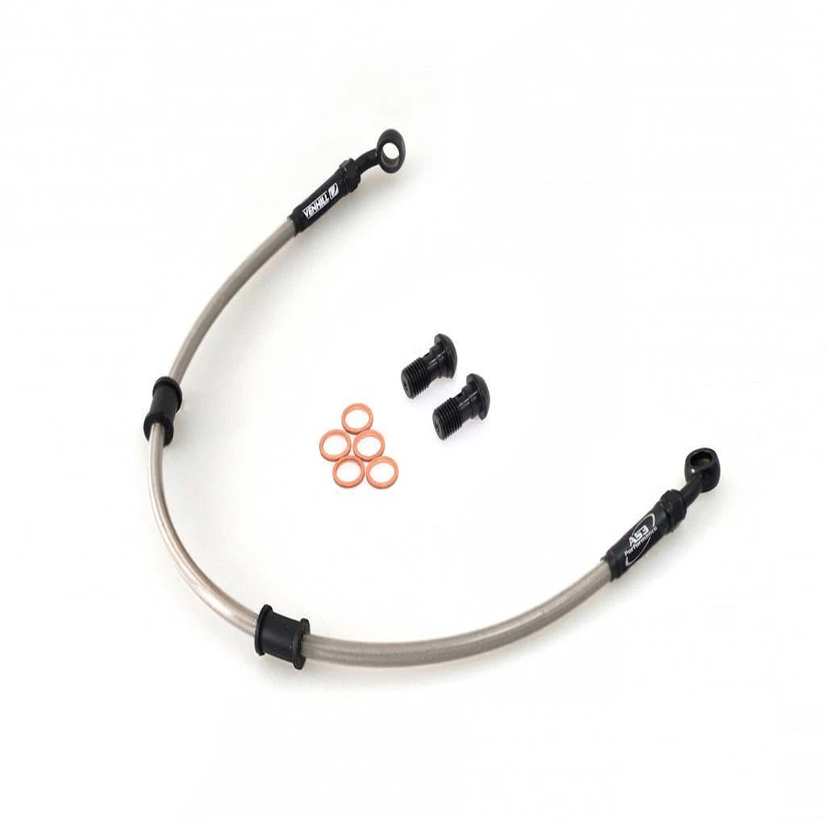 YAMAHA YZF 600 R6 5SL 2003-2005 AS3 VENHILL BRAIDED REAR BRAKE LINE HOSE SILVER