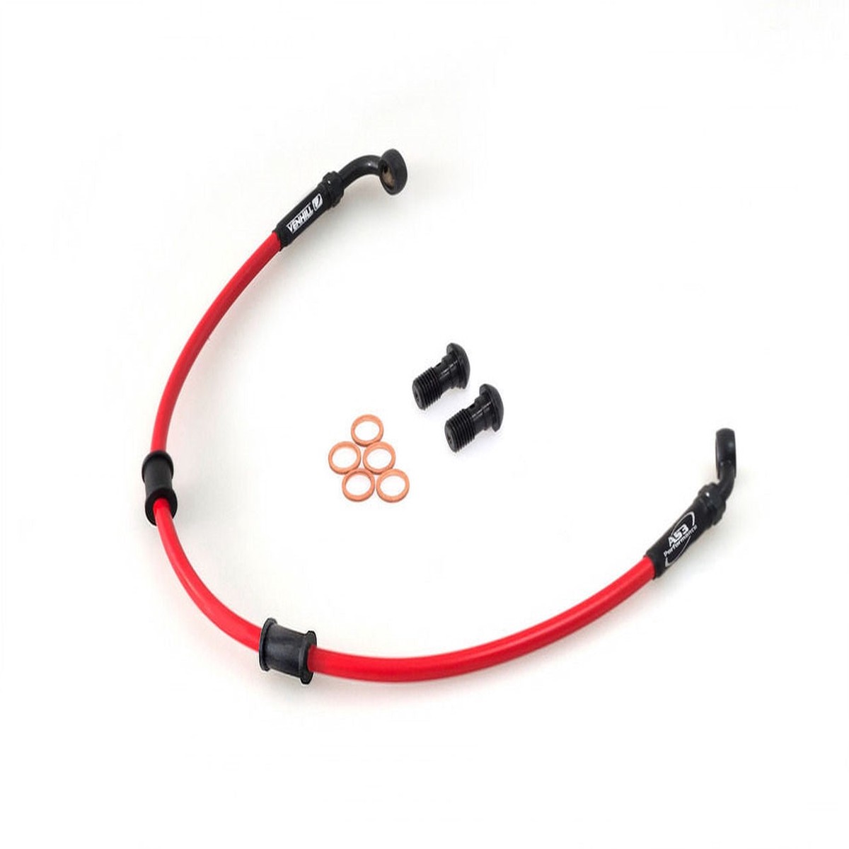 APRILIA RS 125 1995-1998 AS3 VENHILL BRAIDED FRONT BRAKE LINE HOSE RED