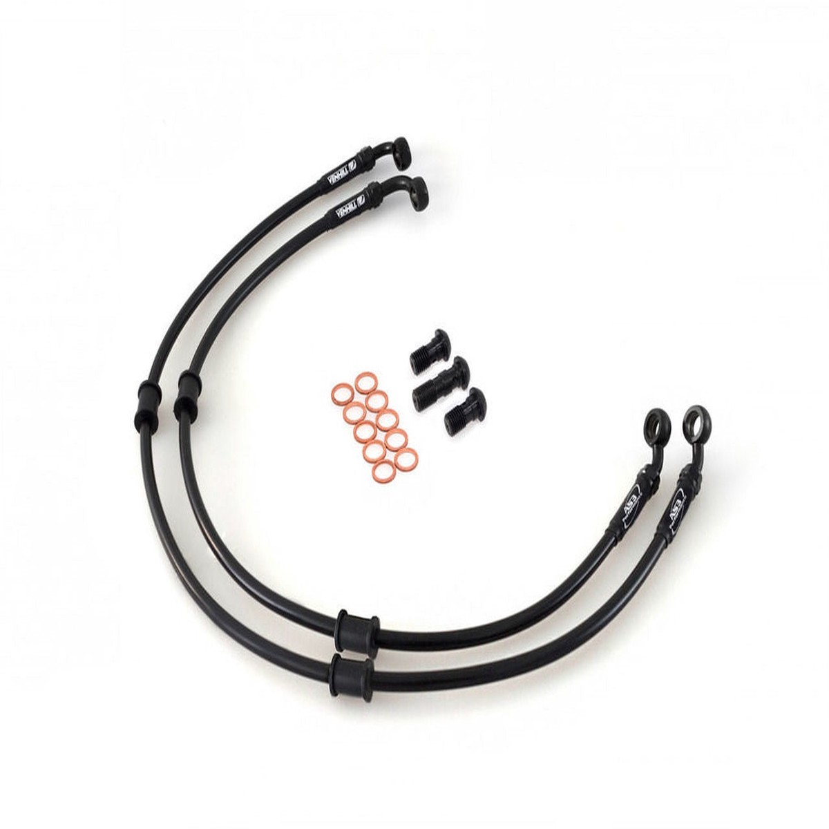 APRILIA RS 250 1994-2000 AS3 VENHILL BRAIDED FRONT BRAKE LINES HOSES RACE BLACK