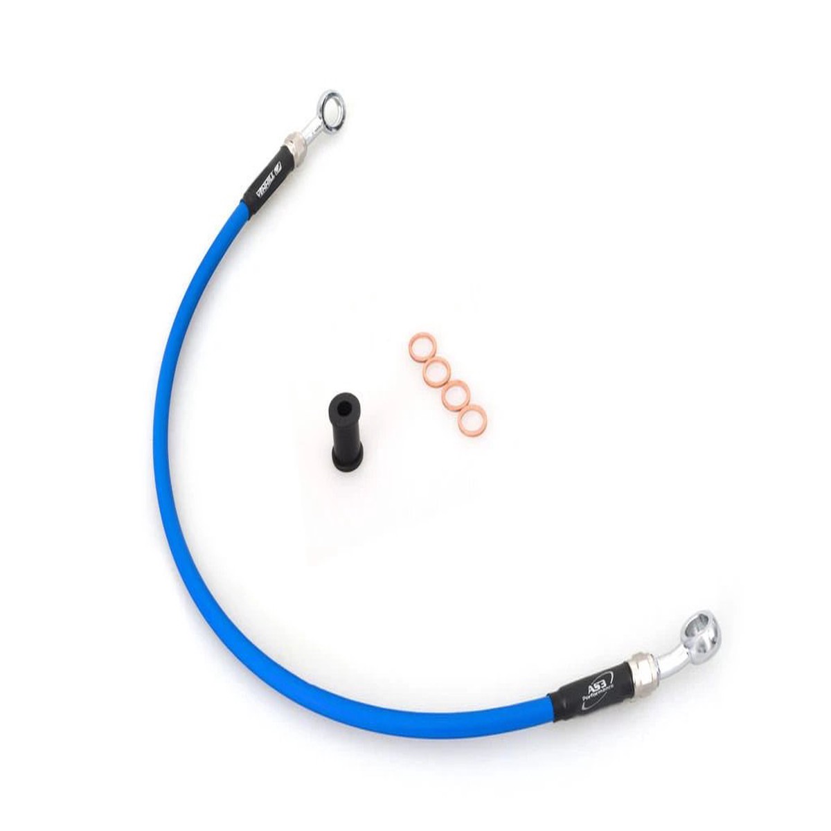 YAMAHA YFM 700 R RAPTOR 2006-2012 AS3 VENHILL BRAIDED REAR BRAKE LINE HOSE BLUE