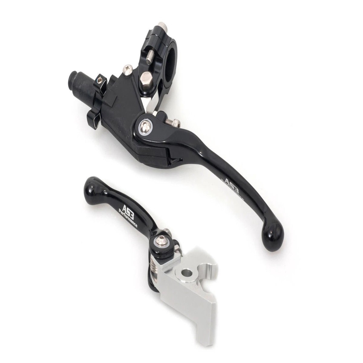 YAMAHA YFM 700 RAPTOR YFZ 450 R 2007-2023 AS3 FRONT BRAKE & CLUTCH LEVERS BLACK