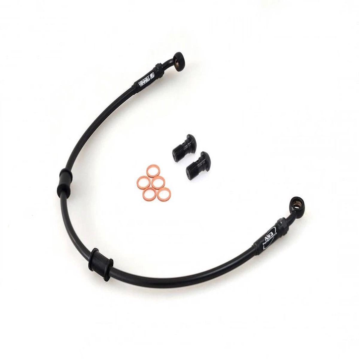 YAMAHA YZF 600 R6 5SL 2003-2005 AS3 VENHILL BRAIDED REAR BRAKE LINE HOSE BLACK