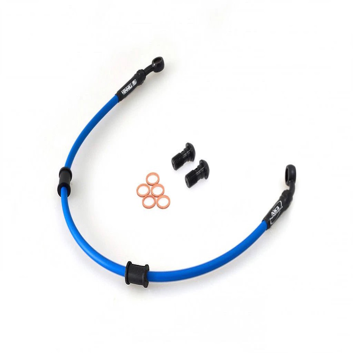 YAMAHA YZF 600 R6 5SL 2003-2005 AS3 VENHILL BRAIDED REAR BRAKE LINE HOSE BLUE