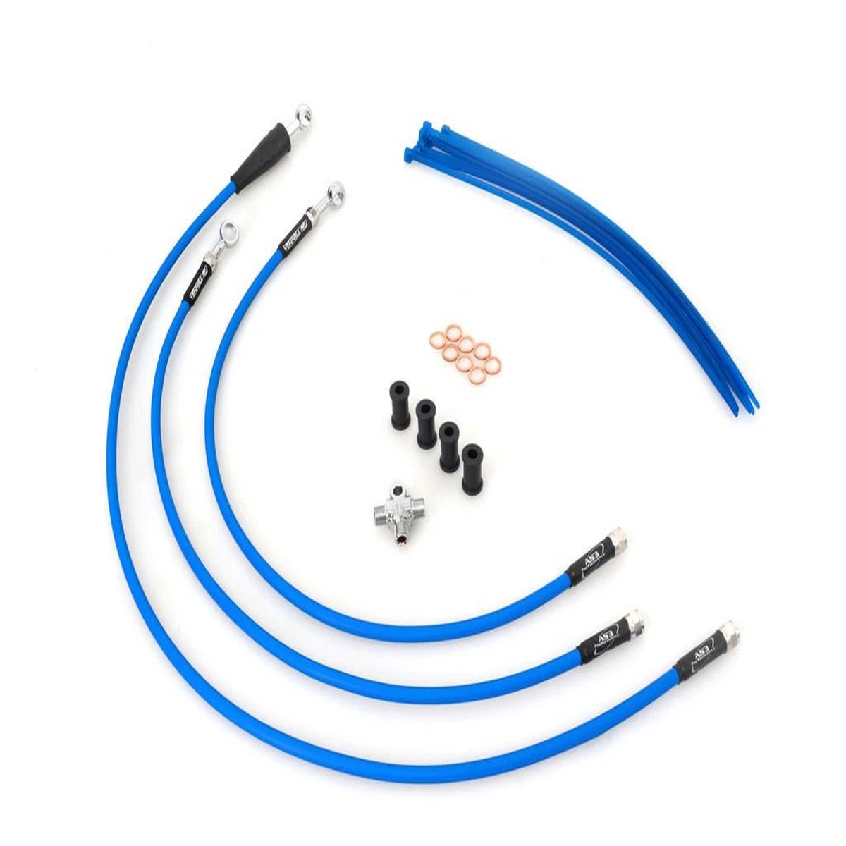 YAMAHA YFM 700 R RAPTOR 2006-2012 AS3 VENHILL BRAIDED FRONT BRAKE LINES HOSES