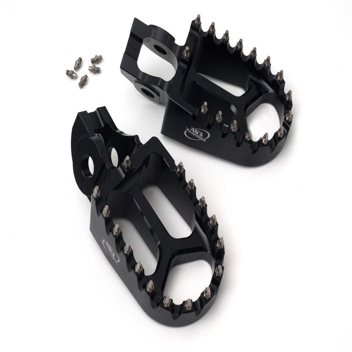 HUSQVARNA TC 85 18-24 TC TX FC FX 125 250 350 450 16-22 TE FE 17-23 AS3 RACING SERIES WIDE FOOT PEGS BLACK