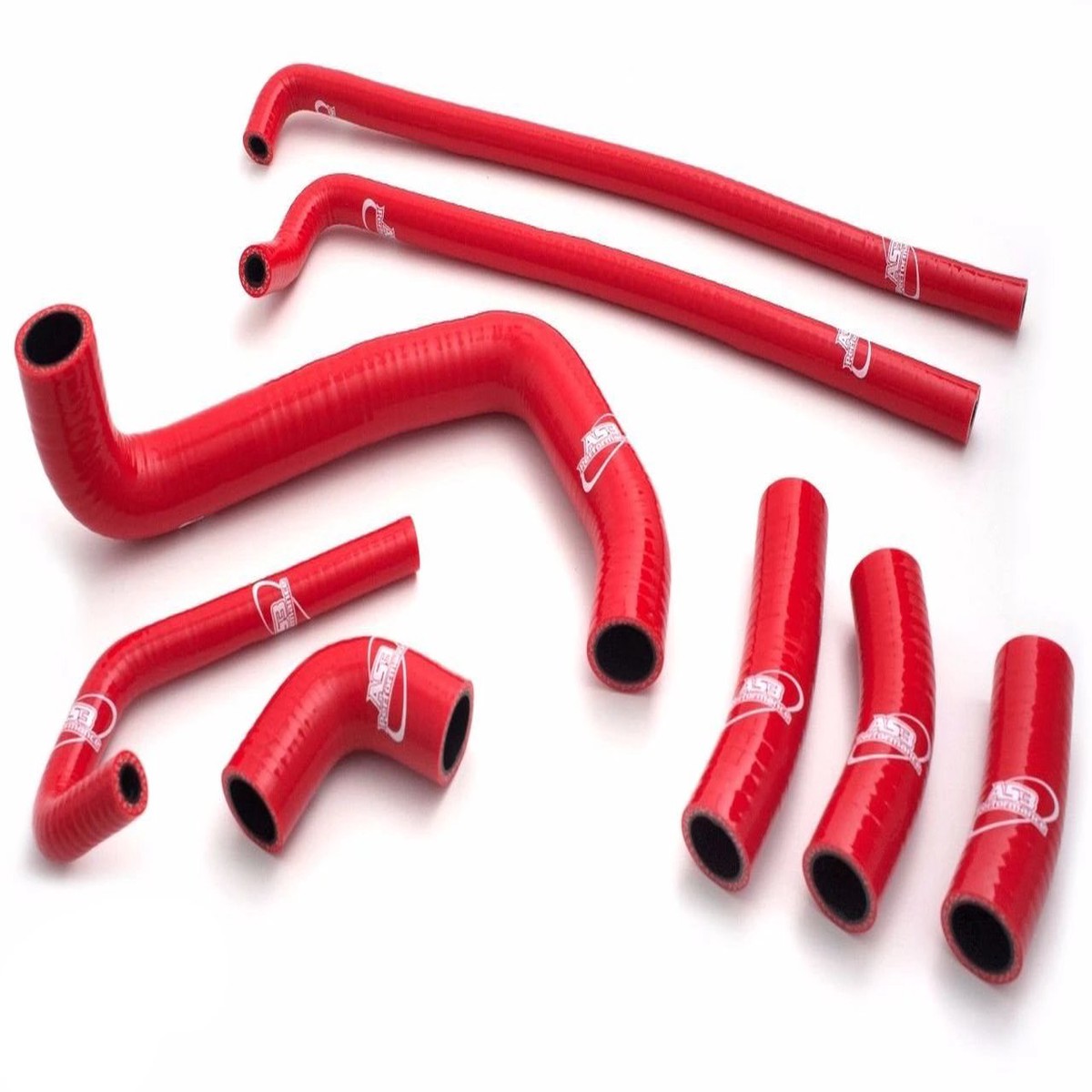KAWASAKI ZX7R 1996-2003 AS3 PERFORMANCE SILICONE RADIATOR HOSES RED