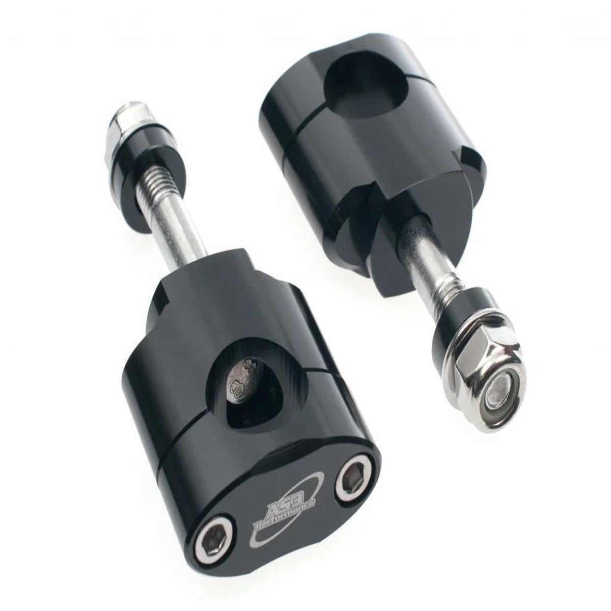 SUZUKI RM RMZ 125 250 450 28.6MM OVERSIZE FAT BAR HANDLEBAR MOUNTS CLAMPS 10MM BLACK