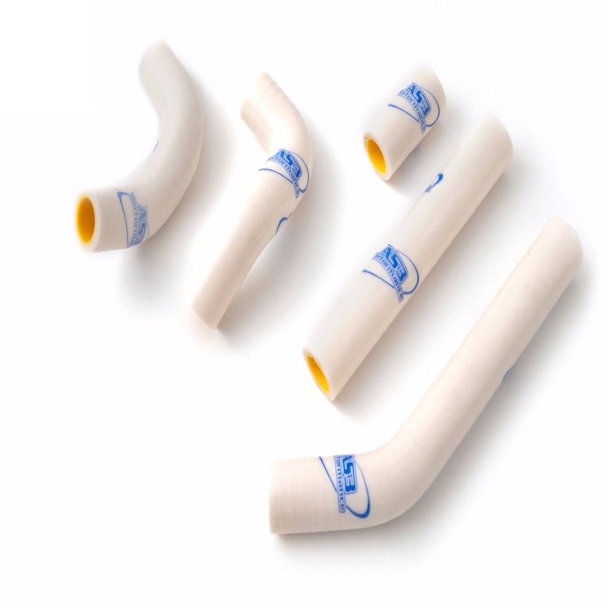 HUSQVARNA TE 125 2014-2016 AS3 PERFORMANCE SILICONE RADIATOR HOSES WHITE