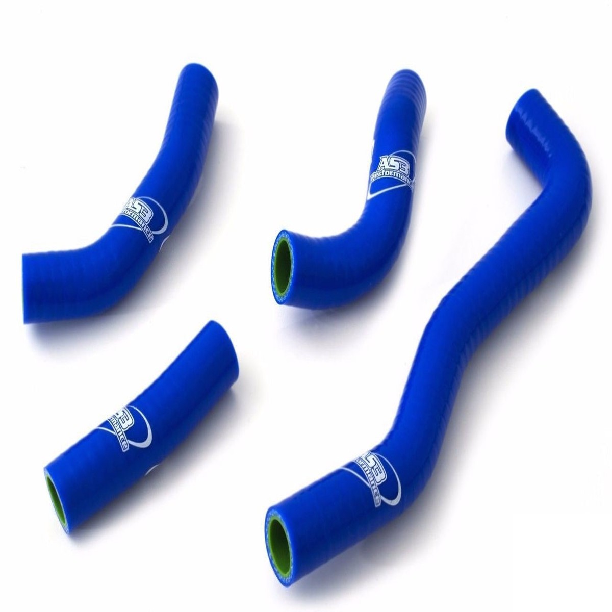 KAWASAKI KX 250 1989 AS3 PERFORMANCE SILICONE RADIATOR HOSES BLUE