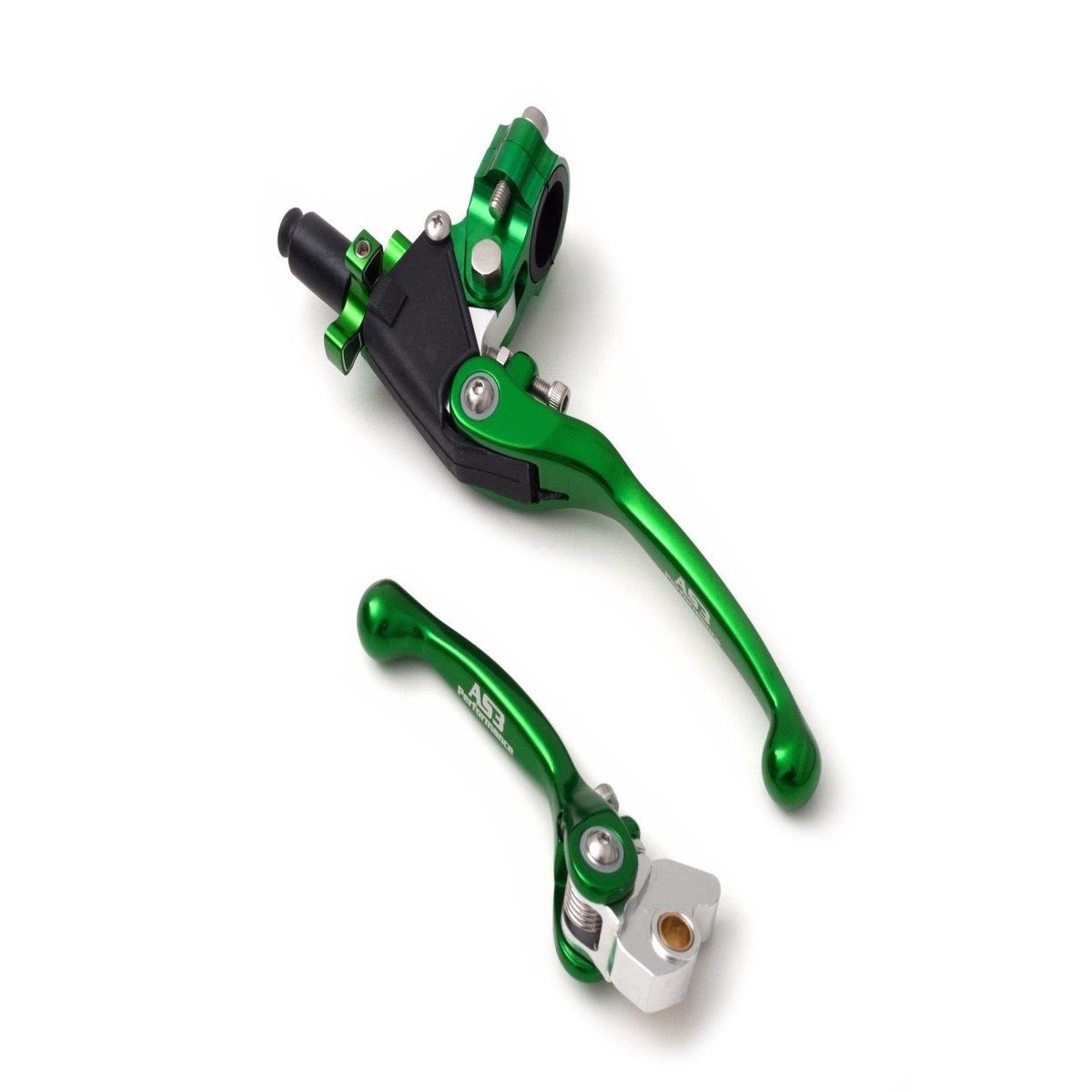 KAWASAKI KX 65 85 100 112 125 250 2000-2025 KX 250 F KX 450 F 2004-2012 AS3 FACTORY SERIES BRAKE CLUTCH FLEXI LEVERS GREEN