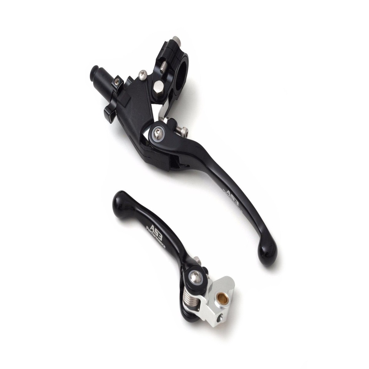 SUZUKI RM 80 85 1990-2004 125 250 1996-2003 AS3 FACTORY SERIES BRAKE CLUTCH FLEXI LEVERS BLACK