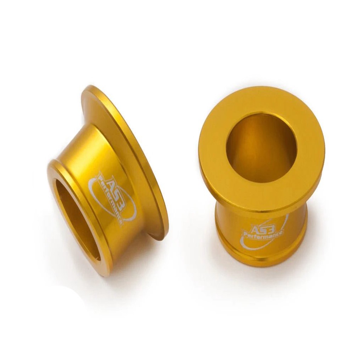SUZUKI RM 85 2002-2022 AS3 PERFORMANCE REAR WHEEL SPACERS YELLOW