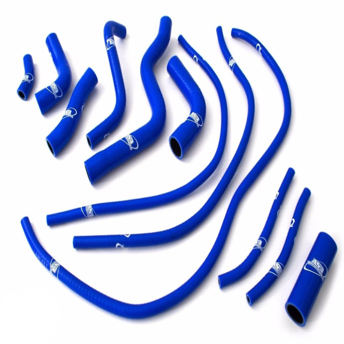 YAMAHA XJ6 2009-2016 AS3 PERFORMANCE SILICONE RADIATOR HOSES BLUE