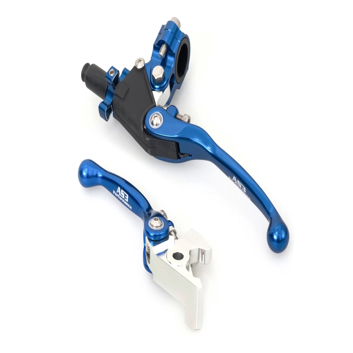 YAMAHA YFM 700 RAPTOR YFZ 450 R 2007-2023 AS3 FRONT BRAKE & CLUTCH LEVERS BLUE