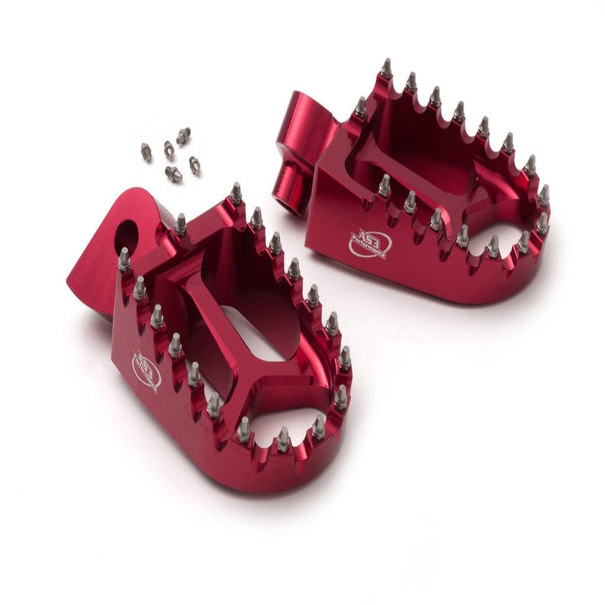 GAS GAS EC 125 200 250 300 1997-2017 AS3 RACING SERIES WIDE FOOT PEGS RED