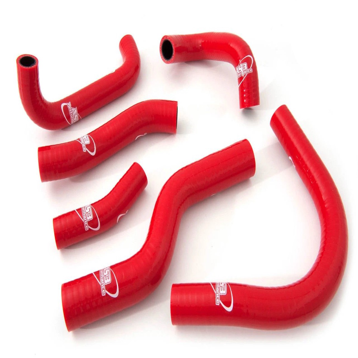 HONDA VFR 400 NC30 RVF 400 NC35 AS3 PERFORMANCE SILICONE RADIATOR HOSES RED