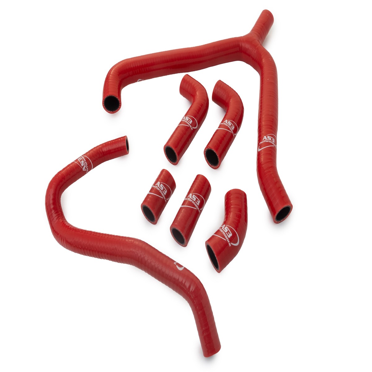 HONDA VTR 1000 SP1 SP2 2000-2006 AS3 PERFORMANCE SILICONE RADIATOR HOSES RED