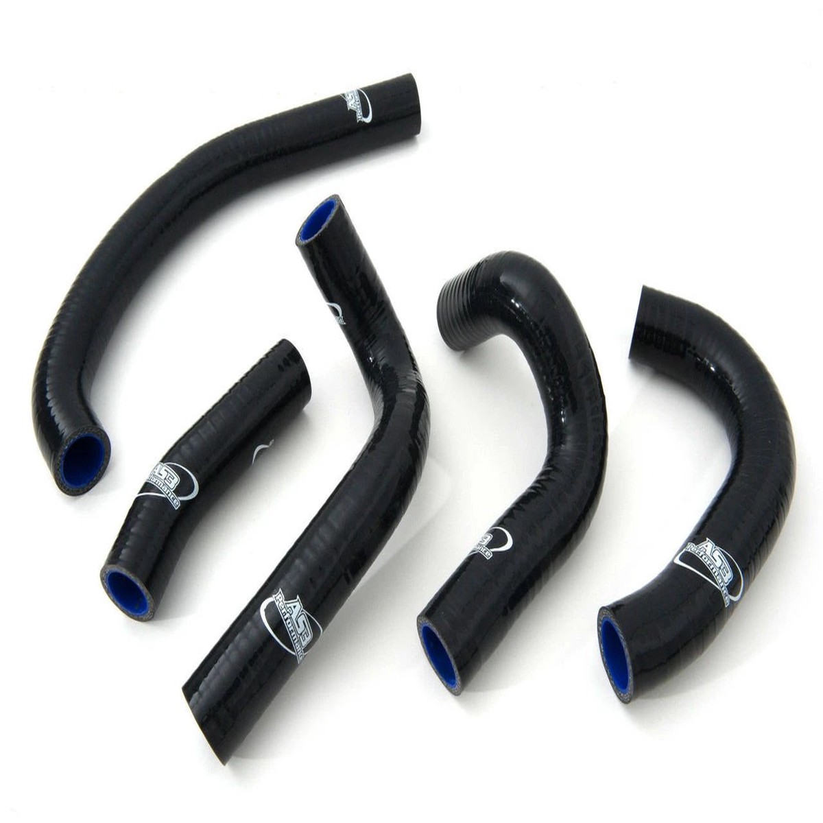 KAWASAKI ZZR 600 D 1990-1992 AS3 PERFORMANCE SILICONE RADIATOR HOSES BLACK