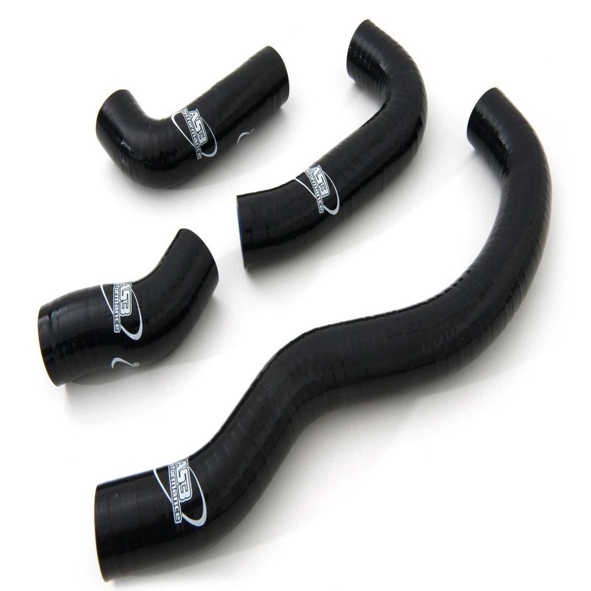 KAWASAKI ZZR 600 E 1993-2006 AS3 PERFORMANCE SILICONE RADIATOR HOSES BLACK