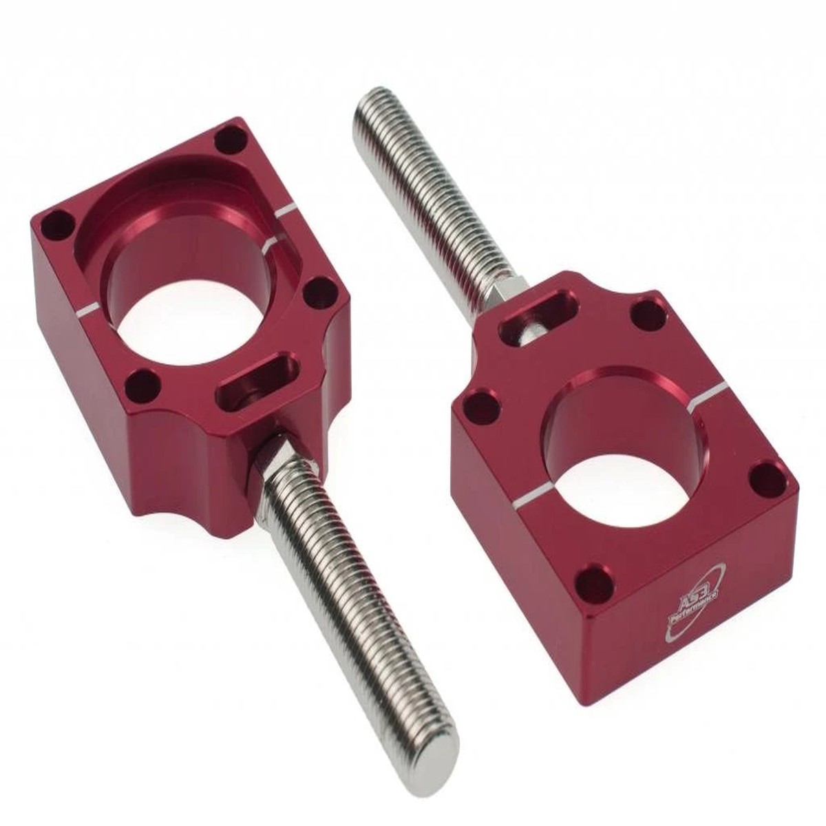 HONDA CR 125 250 2002-2008 CRF 250 450 R 2002-2008 CRF 250 450 X 2004-2018 AS3 REAR AXLE BLOCKS RED