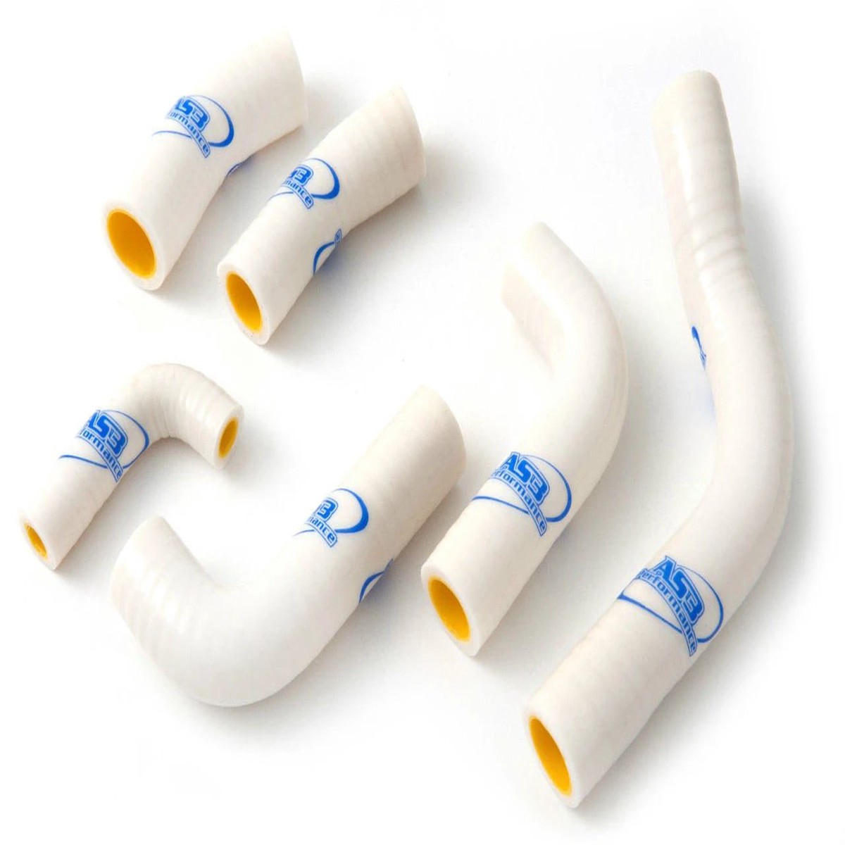 HUSQVARNA FE 250 350 2014-2016 AS3 PERFORMANCE SILICONE RADIATOR HOSES WHITE