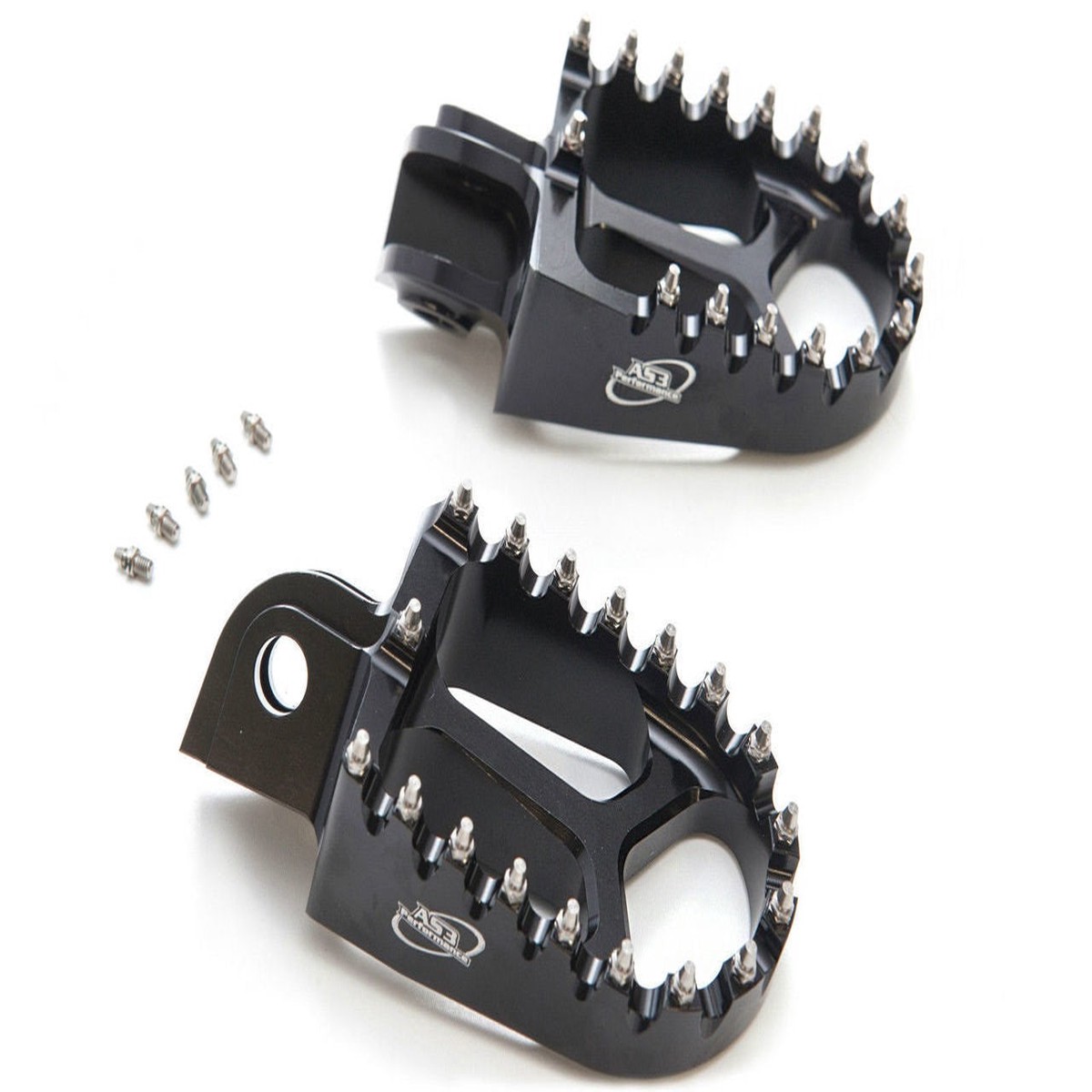 HUSQVARNA TC 50 65 17-23 TC 85 14-17 TC FC 125 250 350 450 14-15 TE FE 300 501 14-17 AS3 RACING SERIES WIDE FOOT PEGS BLACK