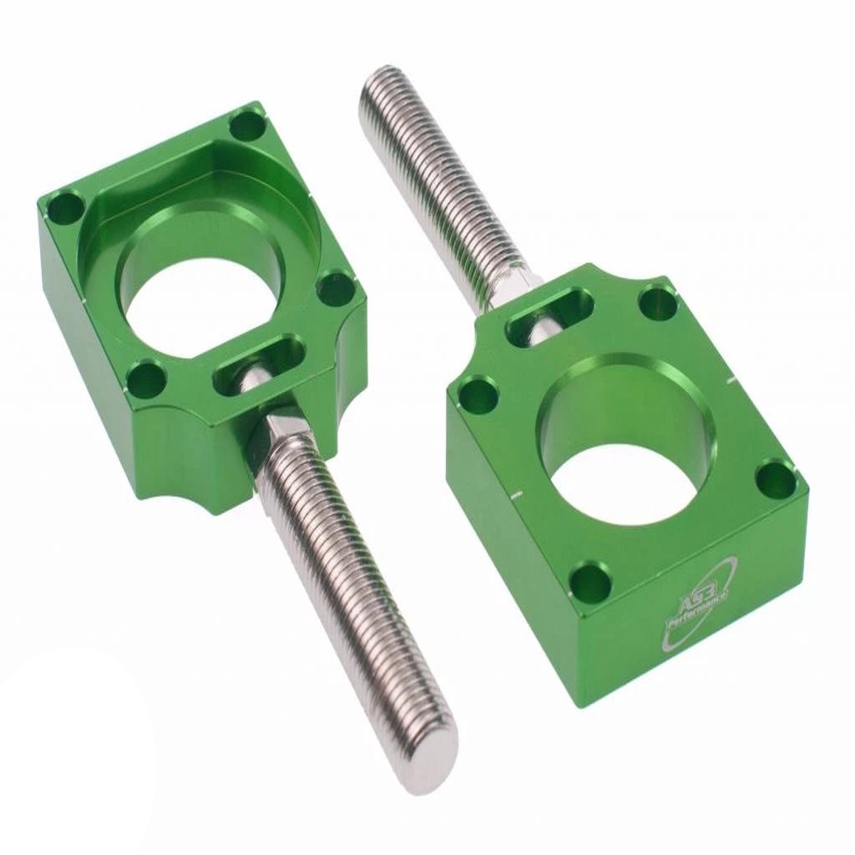 KAWASAKI KX 125 250 2003-2008 KX 250 F 2004-2016 KX 450 F 2006-2015 AS3 REAR AXLE BLOCKS GREEN