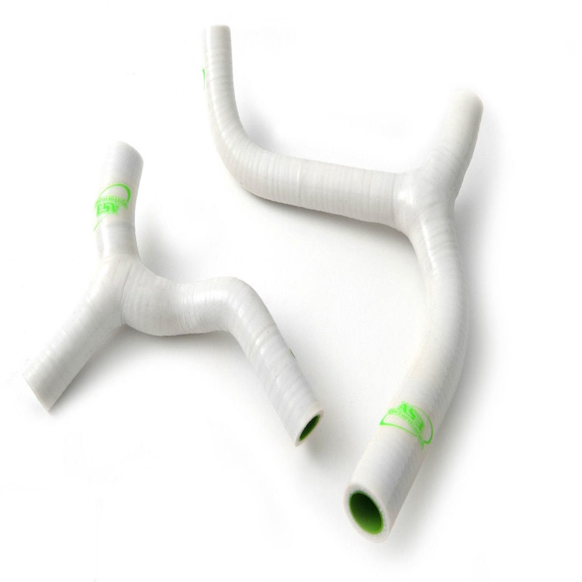 KAWASAKI KX 450 F 2016-2018 AS3 PERFORMANCE SILICONE RADIATOR HOSES (Y-KIT) WHITE