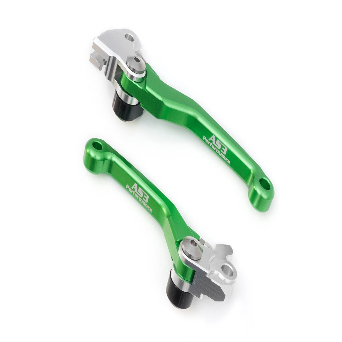 KAWASAKI KX 65 2000-2024 KX 85 100 2001-2025 KX 112 2022-2025 AS3 FRONT BRAKE & CLUTCH FLEXI PIVOT LEVERS GREEN
