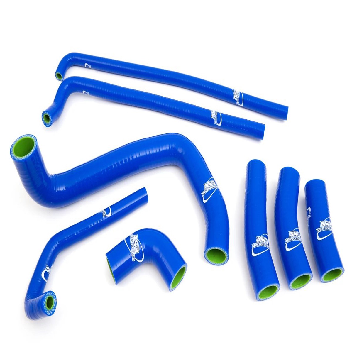 KAWASAKI ZX7R 1996-2003 AS3 PERFORMANCE SILICONE RADIATOR HOSES BLUE