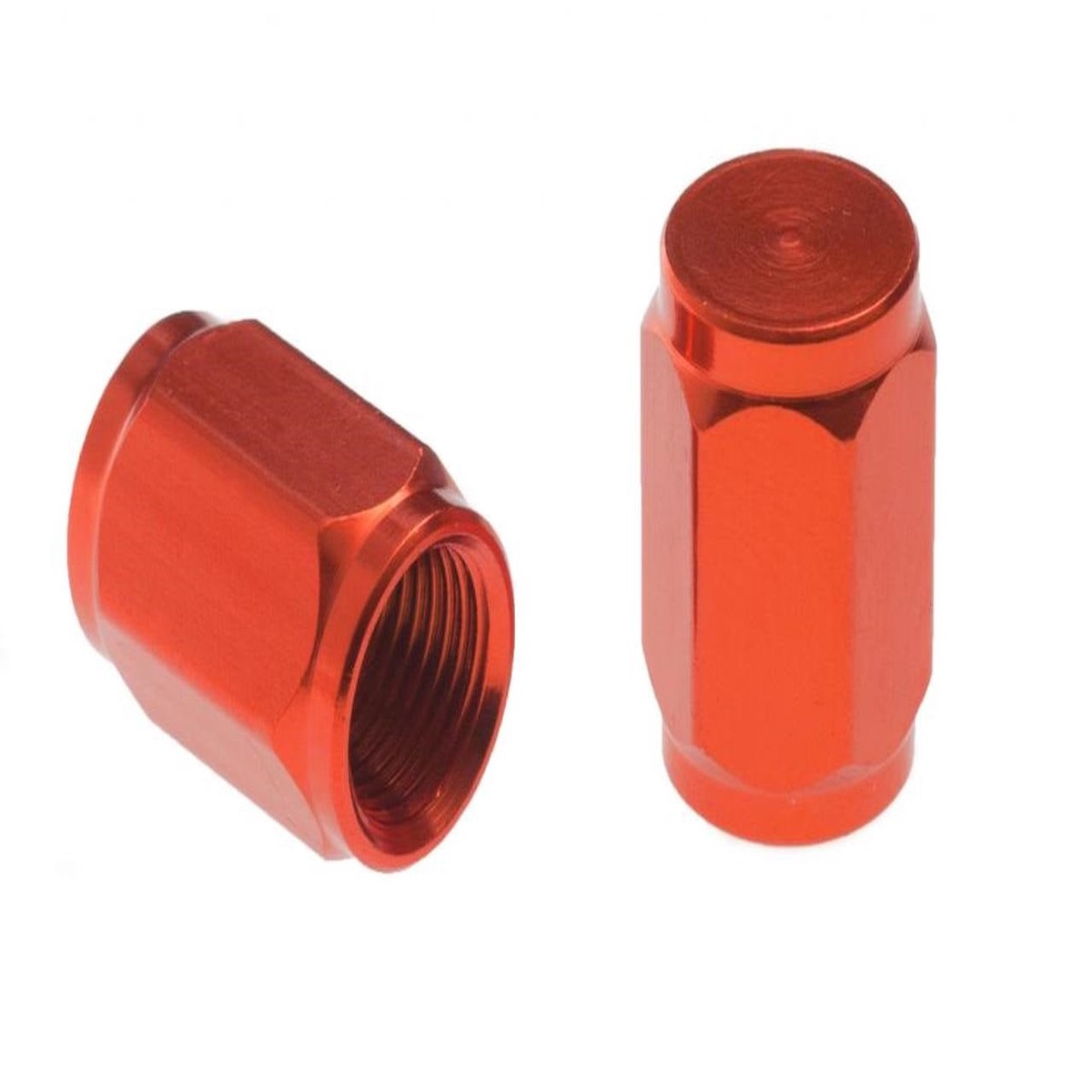 KTM 65 85 125 200 250 300 450 525 540 SX SXF EXC XC F AS3 ALUMINIUM VALVE CAPS ORANGE