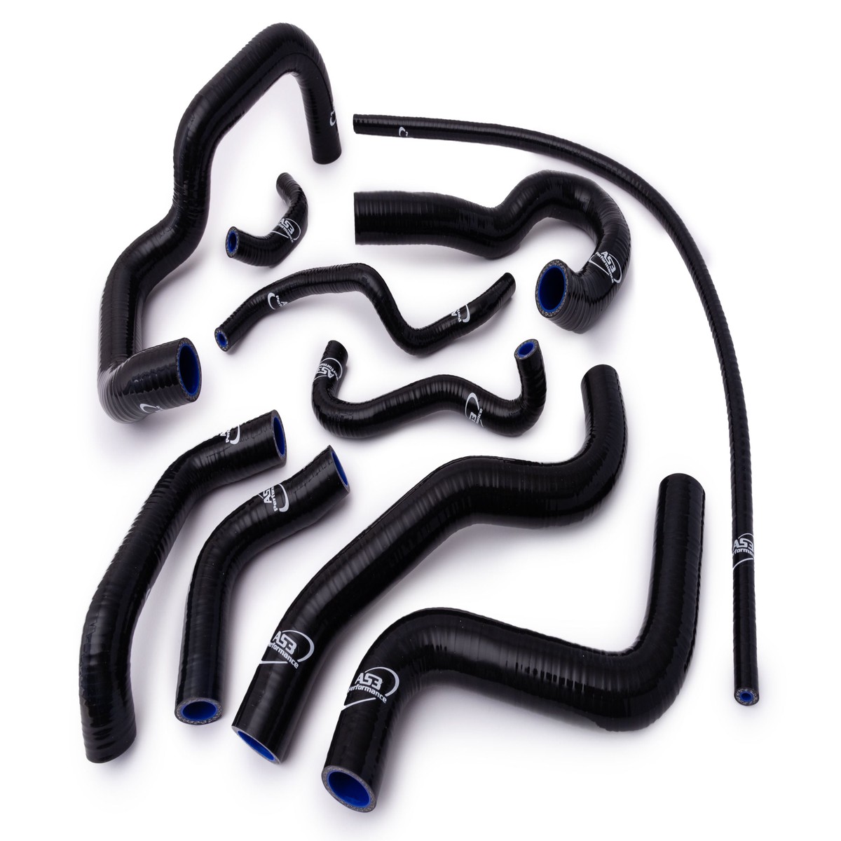 SUZUKI GSF 1250 BANDIT 2007-2016 AS3 PERFORMANCE SILICONE RADIATOR HOSES BLACK