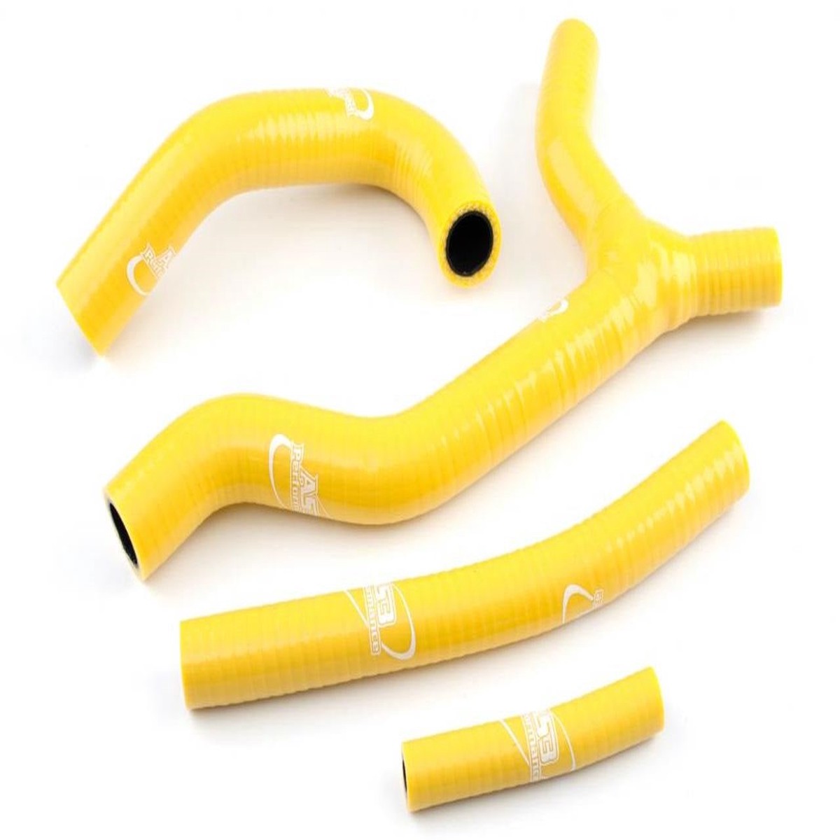 SUZUKI RM 125 1992-1995 AS3 PERFORMANCE SILICONE RADIATOR HOSES YELLOW