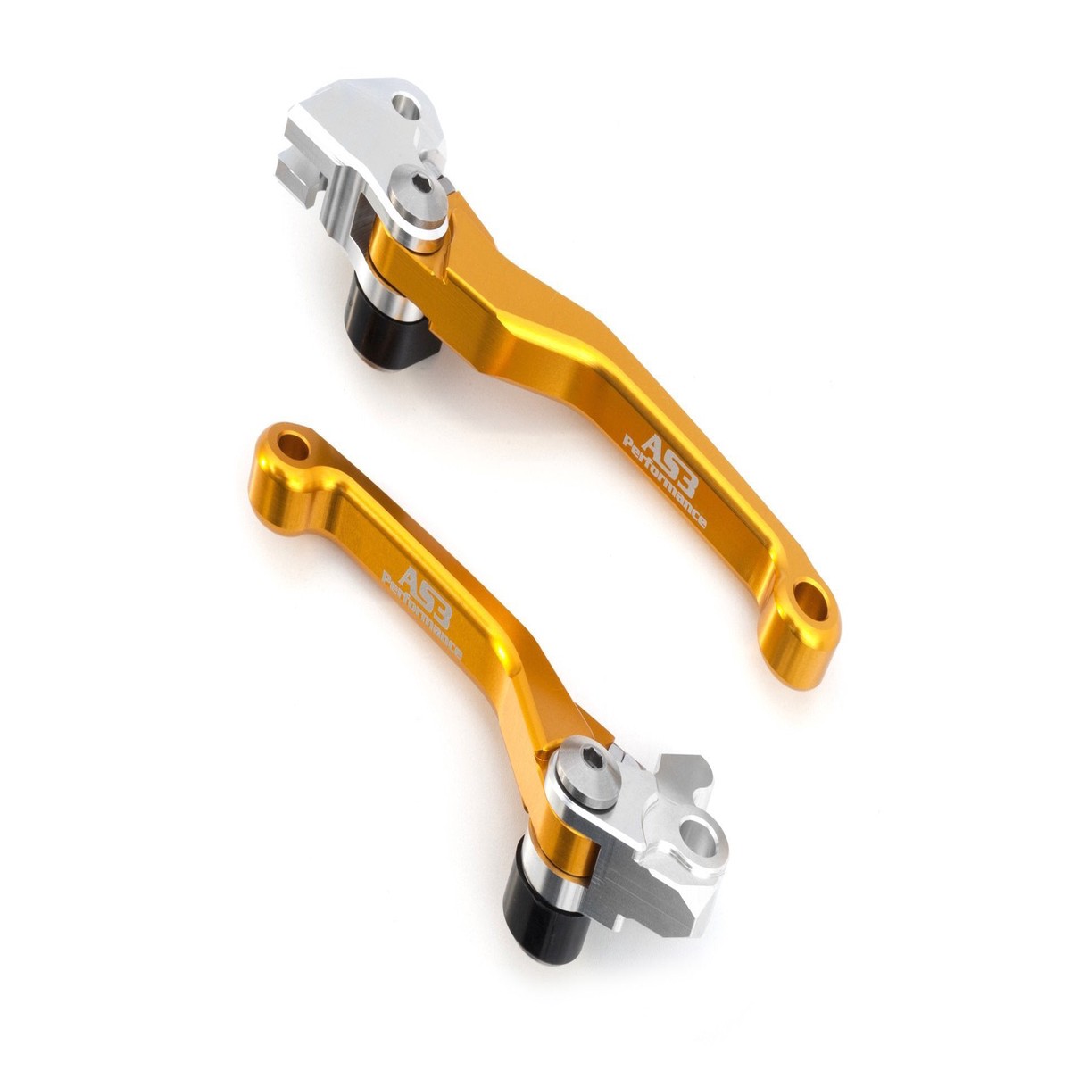 SUZUKI RMZ 250 2007-2024 RMZ 450 2005-2024 AS3 FRONT BRAKE & CLUTCH FLEXI PIVOT LEVERS YELLOW