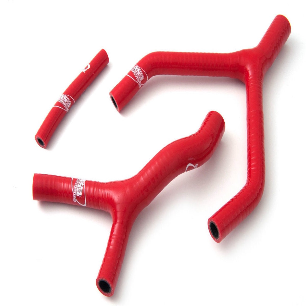 YAMAHA YZ 125 1989-1992 AS3 PERFORMANCE SILICONE RADIATOR HOSES RED