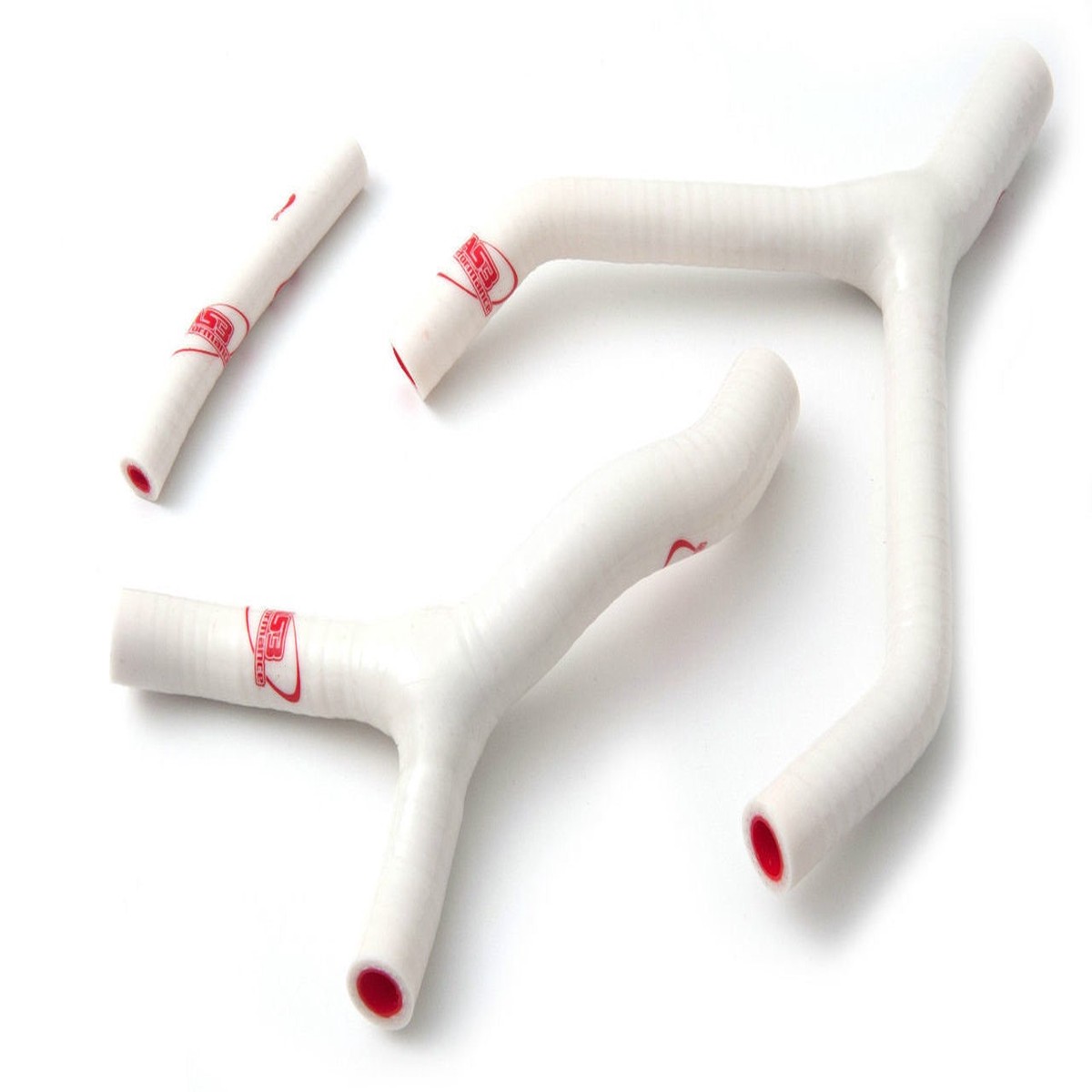 YAMAHA YZ 125 1989-1992 AS3 PERFORMANCE SILICONE RADIATOR HOSES WHITE