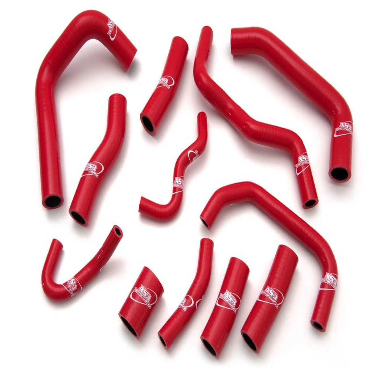HONDA CBR 1000 RR FIREBLADE 2004-2005 AS3 PERFORMANCE SILICONE RADIATOR HOSES RED