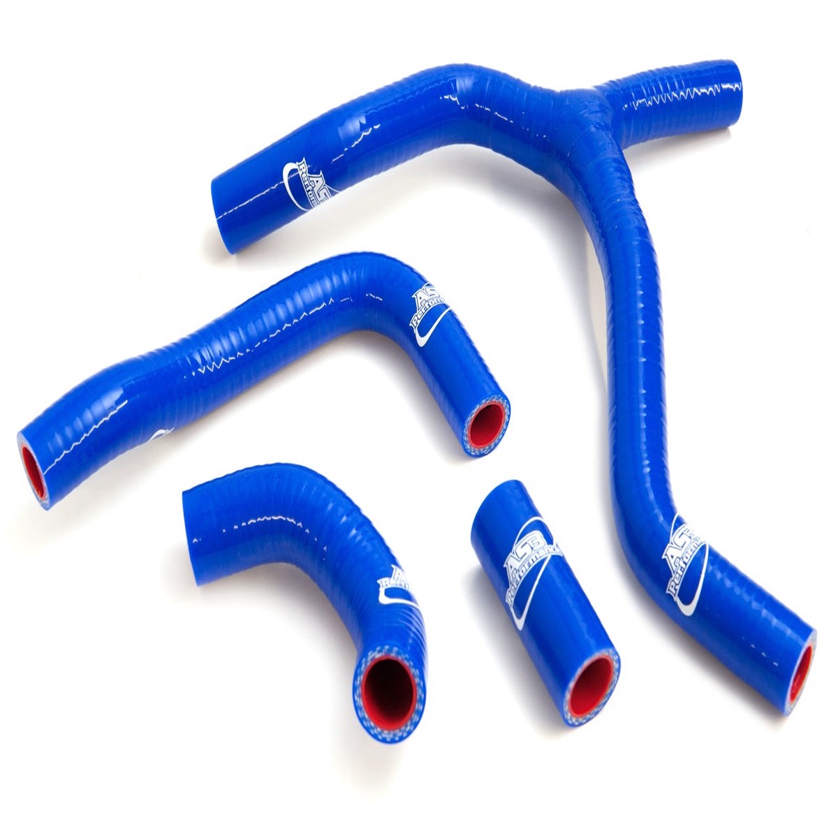 HONDA CRF 450 R 2013-2014 AS3 PERFORMANCE SILICONE RADIATOR HOSES Y KIT BLUE