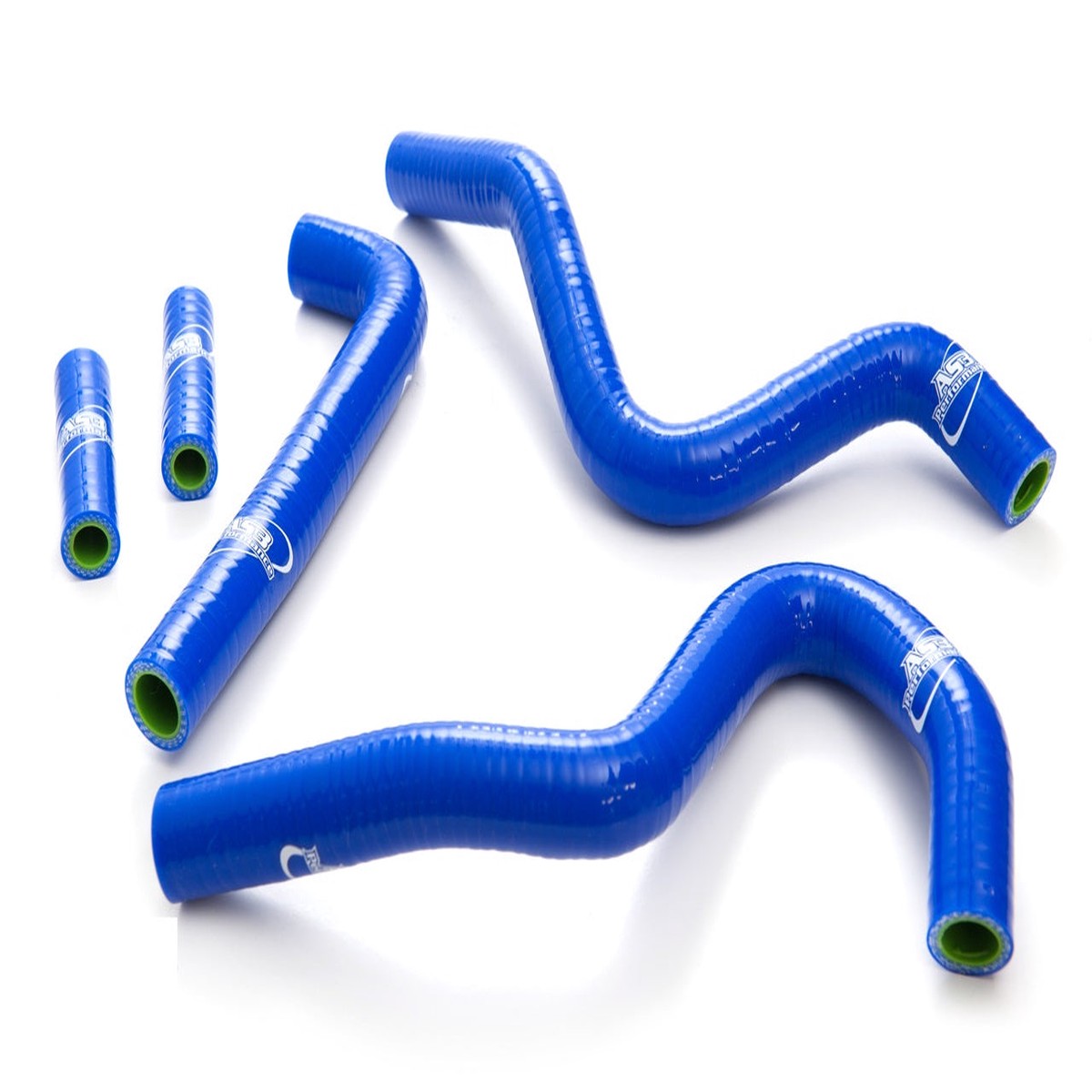 KAWASAKI KX 250 1994-2004 AS3 PERFORMANCE SILICONE RADIATOR HOSES BLUE