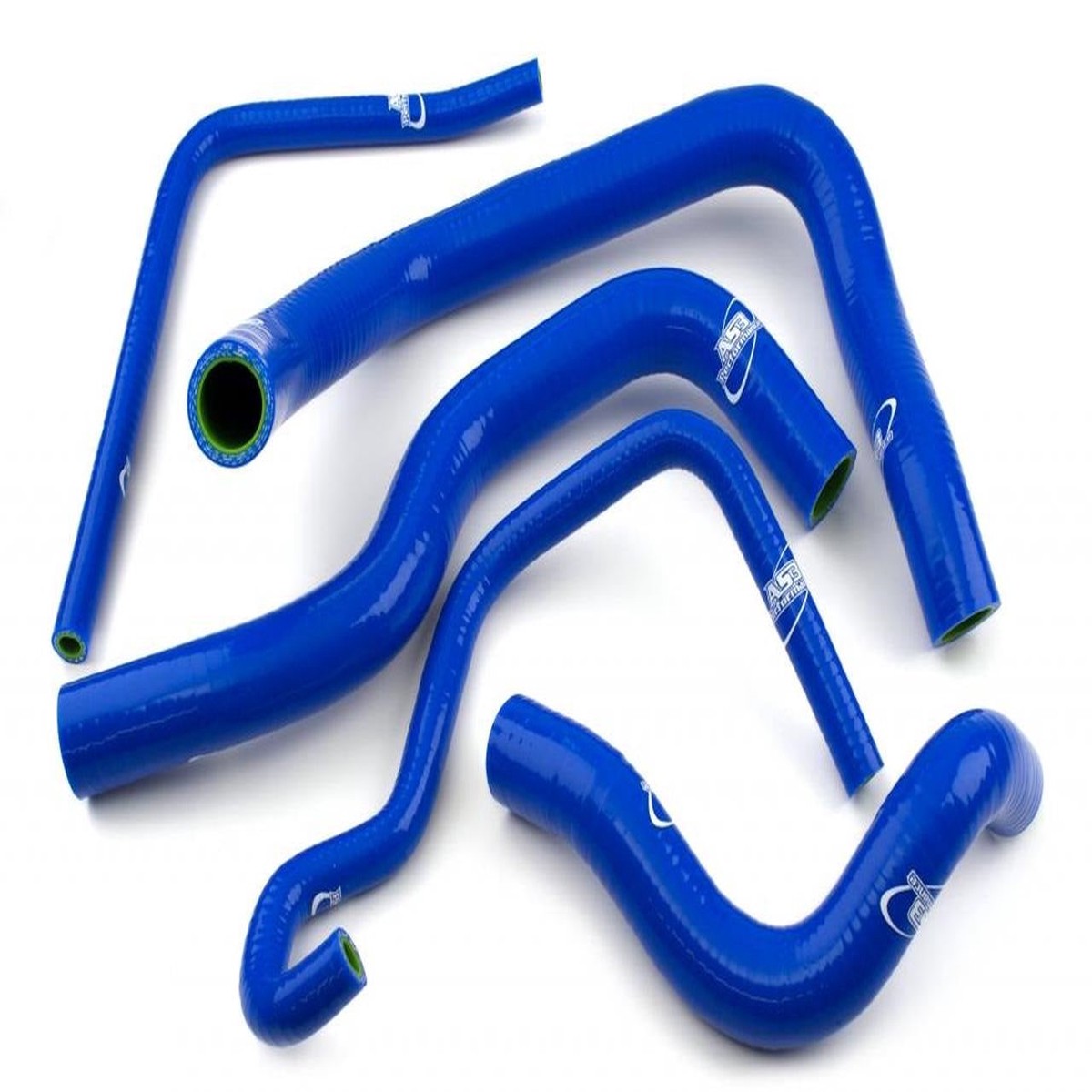 KAWASAKI ZX6R 1998-2002 AS3 PERFORMANCE SILICONE RADIATOR HOSES BLUE