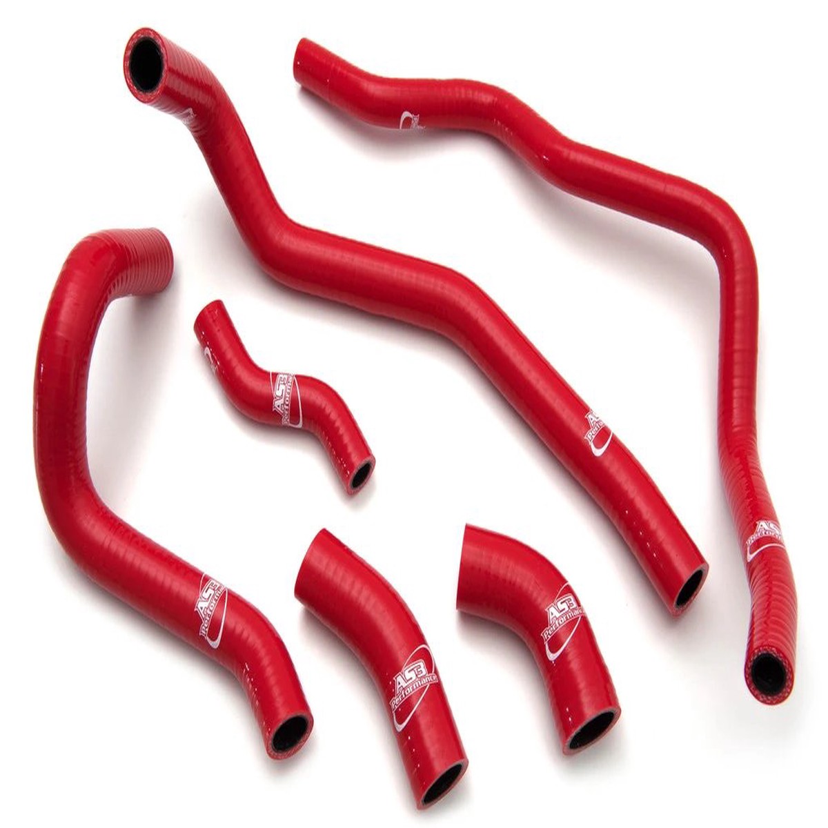 YAMAHA VMX 1200 V-MAX 1985-2007 AS3 PERFORMANCE SILICONE RADIATOR HOSES RED