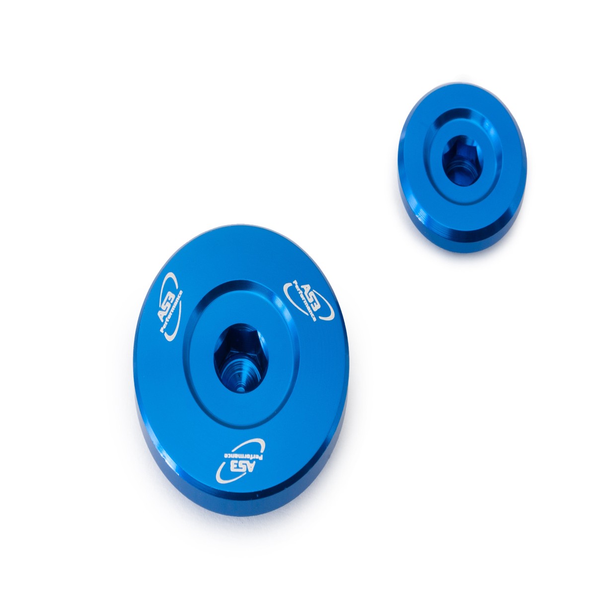 YAMAHA YZ 450 F 2006-2009 WR 250 F 2003-2014 WR 450 F 2003-2014 AS3 ALUMINIUM ENGINE PLUG KIT BLUE